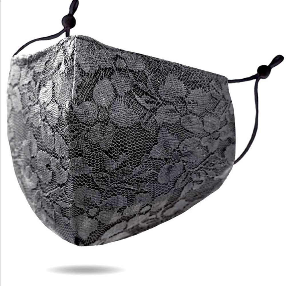 Lace black face mask